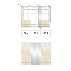 Wiemann Loft 6 drawer Wardrobe