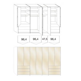 Wiemann Loft 350cm wide wardrobe