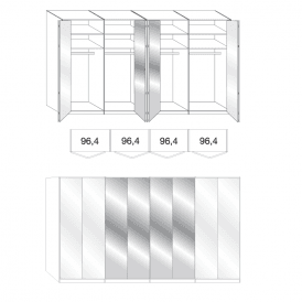 Wiemann 4 Metre Wardrobe With Mirrors