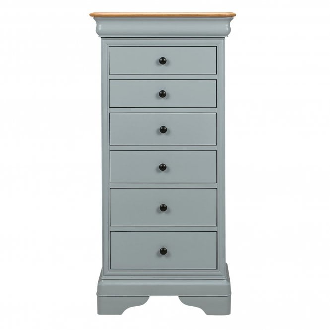 Willis & Gambier Chantilly Tall 6 Drawer Chest - Painted Grey