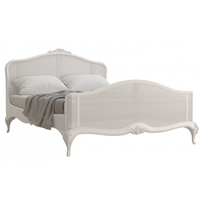 Willis & Gambier Etienne Rattan Bedstead - Soft Grey Painted Bed