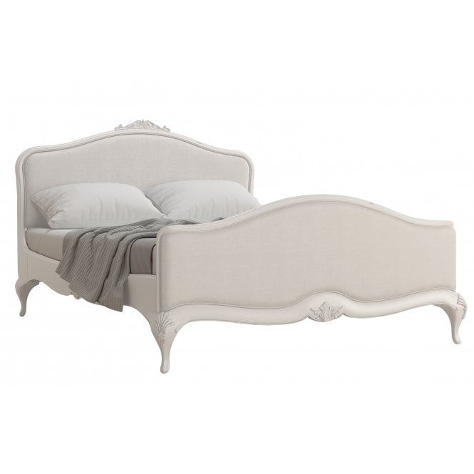 Willis & Gambier Etienne Upholstered Bedstead - Soft Grey Painted Bed